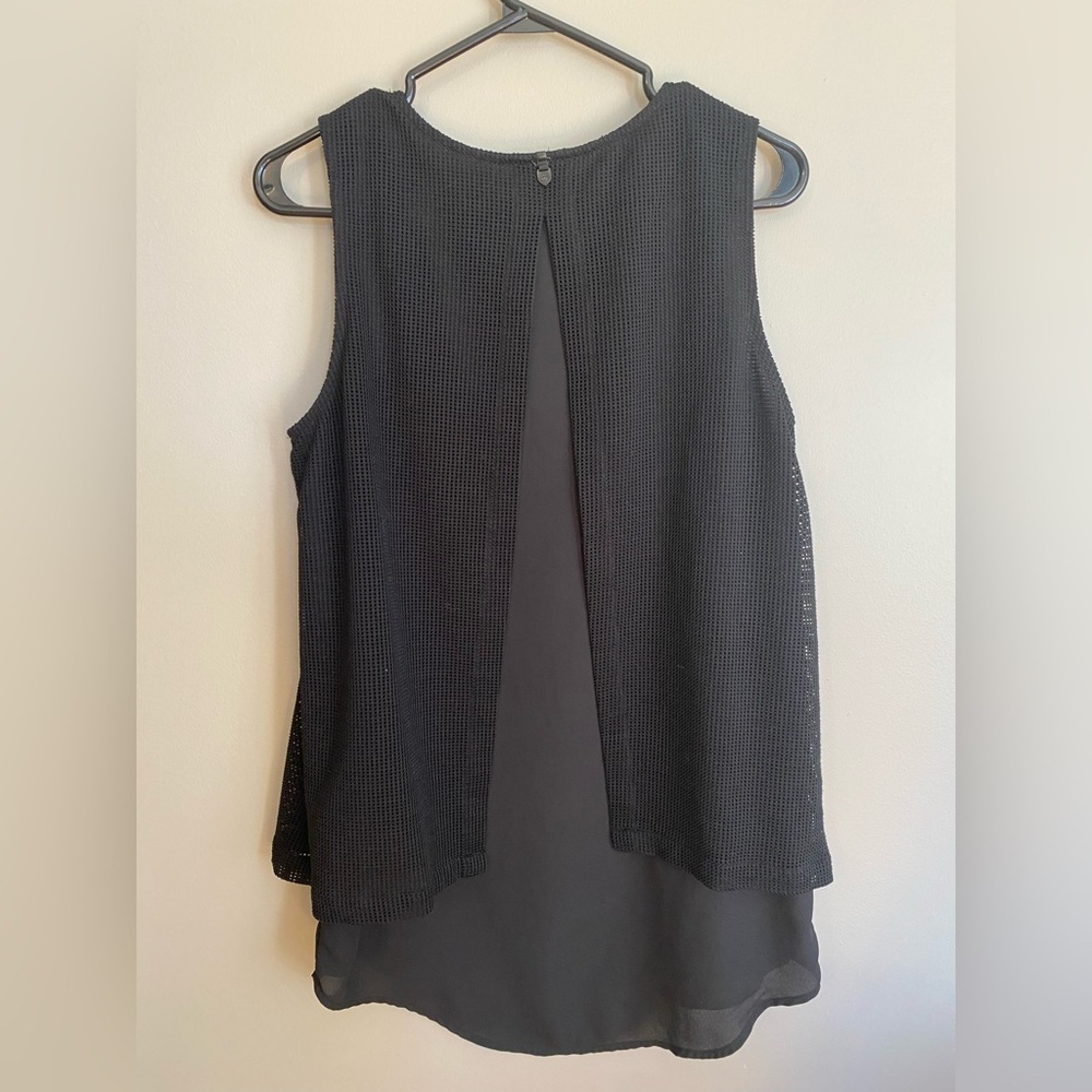 Rudsak Blouse Sleeveless Mesh Layered High Low Multimedia Size S - Picture 6 of 8